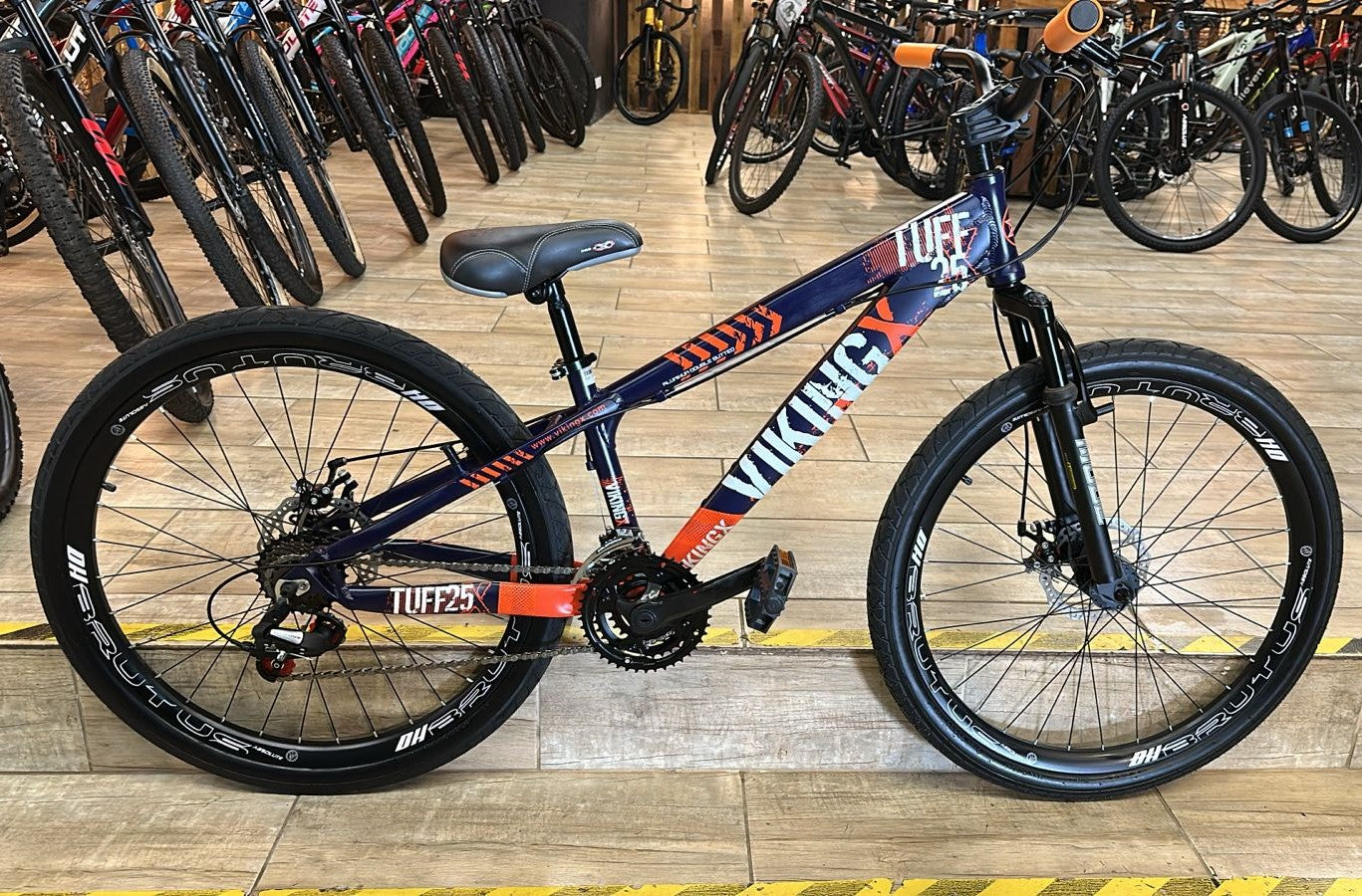BICICLETA 26 VIKINGX-25  FREERIDE 21V  ROXO LARANJA