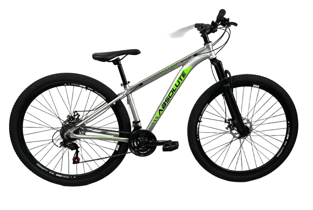 BICICLETA  ARO 29 ABSOLUTE WILD PRATA/VERDE S - 15