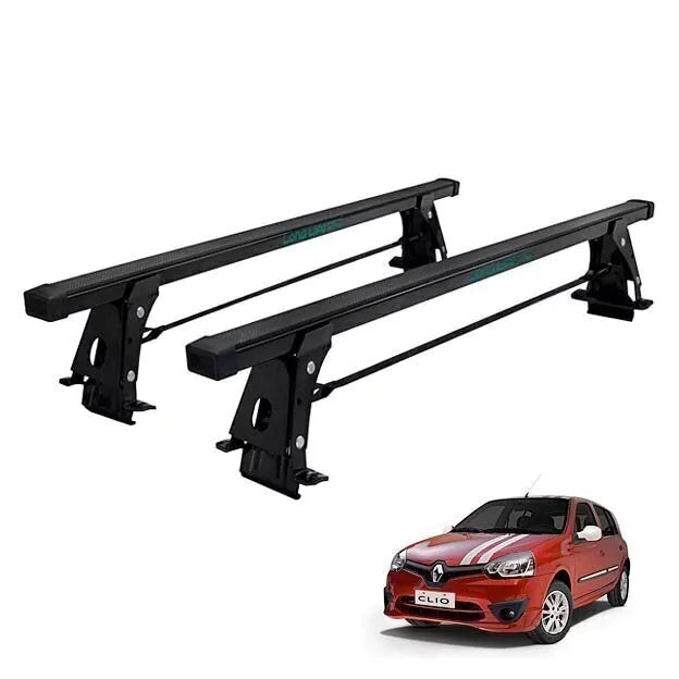 RACK DE TETO LONG LIFE AÇO P/ RENAULT CLIO HATCH E SEDAN - 4 PORTAS (A PARTIR DE 2000) (RCL-4) - PRETO
