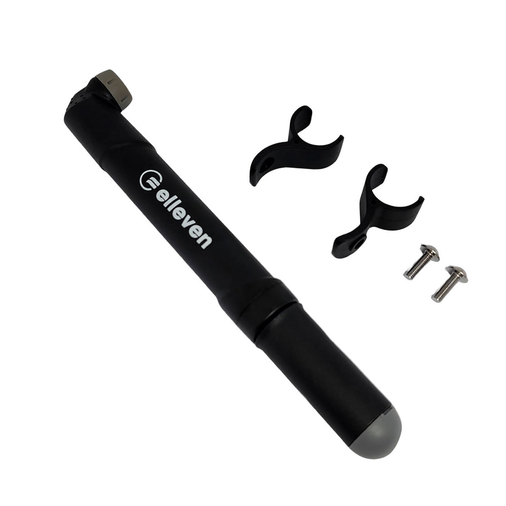 BOMBA ELLEVEN MINI PLÁSTICA ECO COM SUPORTE (80PSI) - PRETO