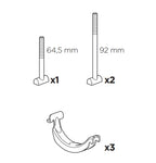 KIT DE FIXAÇÃO THULE PRORIDE 598 P/ SQUAREBAR (8895) - PRETO