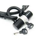 CADEADO TRAVA TIPO U ELLEVEN C/ CABO EMBOR. FLEX 12MMX1,5M - PRETO