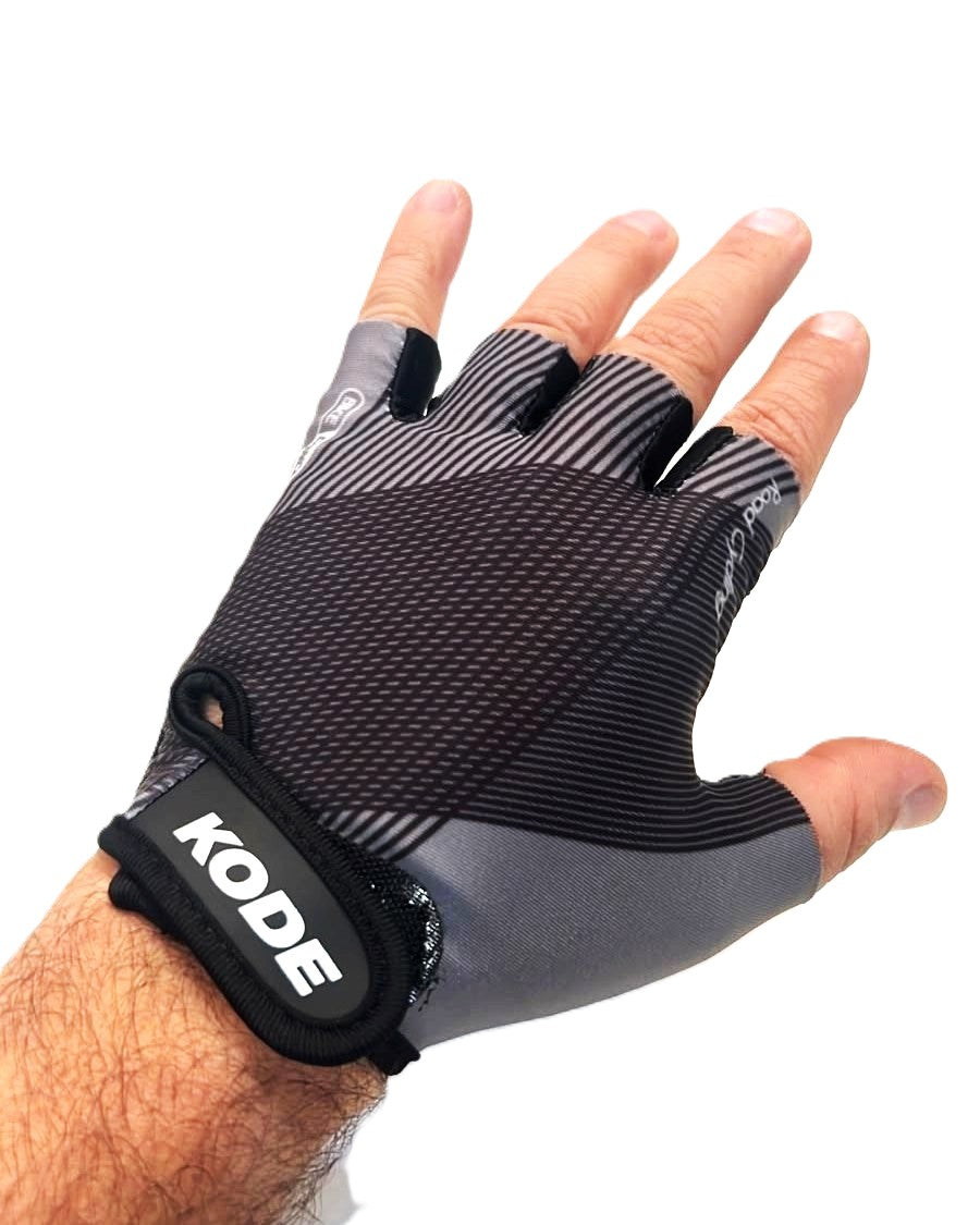 Luva Aberta Kode For Racing Preto/Cinza - P
