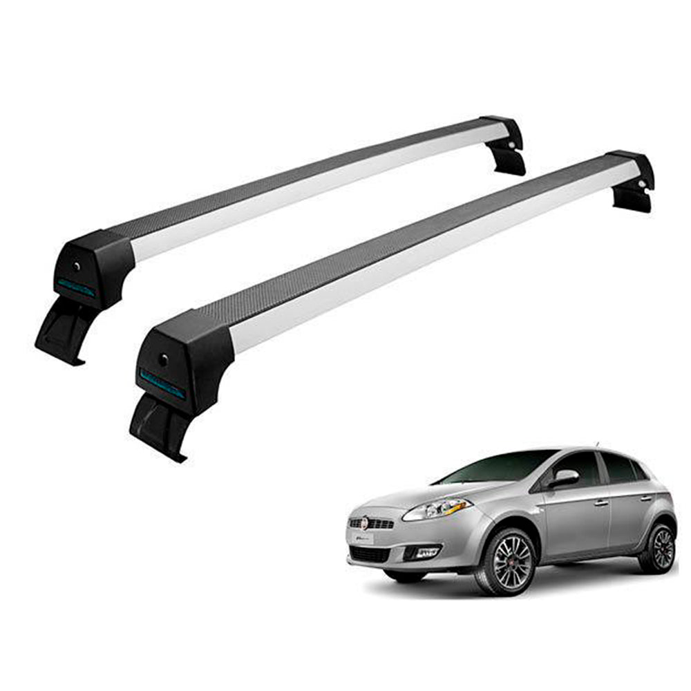 RACK LONG LIFE SPORT ALUM. PRATA P/ FIAT BRAVO (ABro) - PRATA