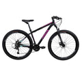 BICICLETA 29 RAVA PRESSURE 24V X-TIME C/ FREIO MECÂNICO - PRETO/PINK/AZUL - (M - 17)