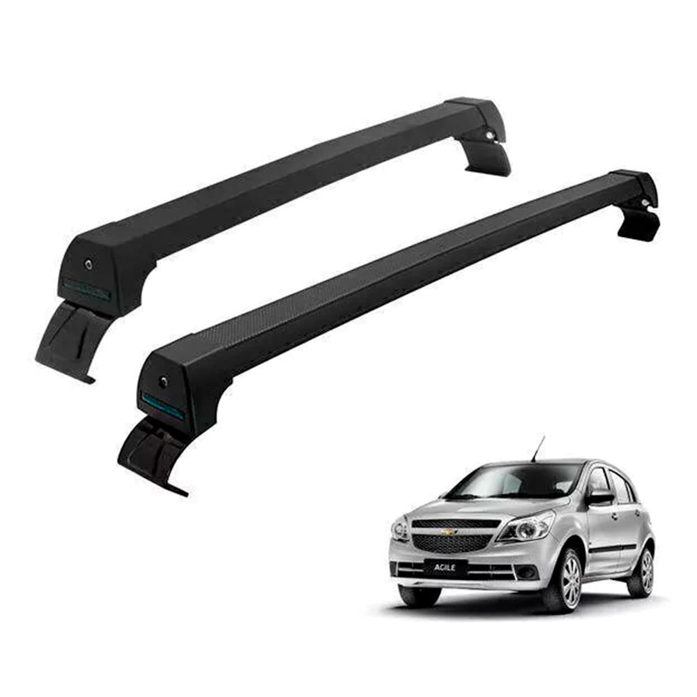 RACK LONG LIFE SPORT ALUM. PRETO P/ CHEVROLET AGILE - TODOS (PAg) - PRETO