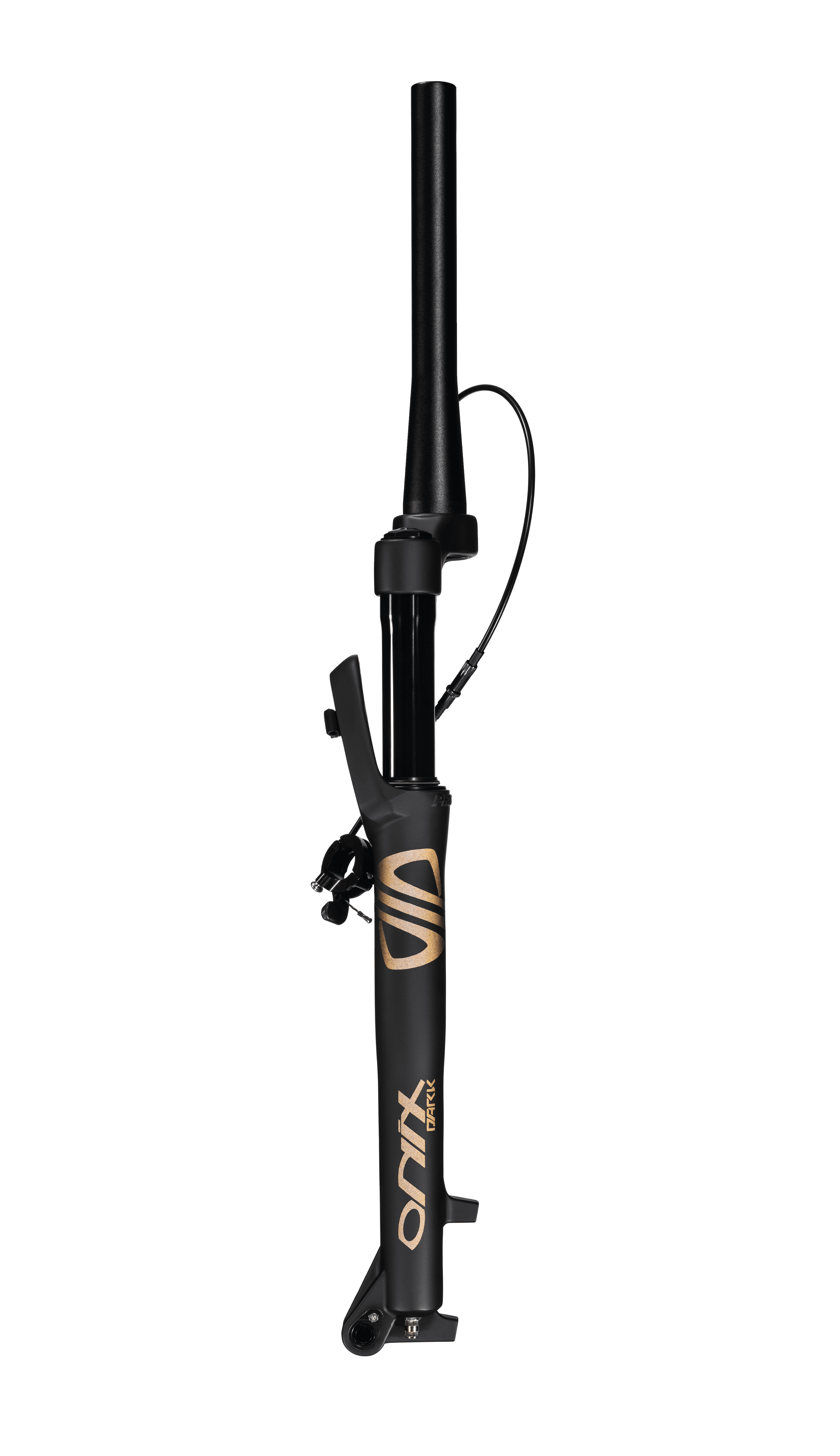 SUSPENSÃO ONIX DARK TRAVA NO GUIDÃO SPIDER ARO 29 TUBO TAPERED EIXO 15X100 PRETA FOSCA