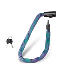 Cadeado Elleven  Corrente+nylon Com Chave 4mm X 750mm Rainbow