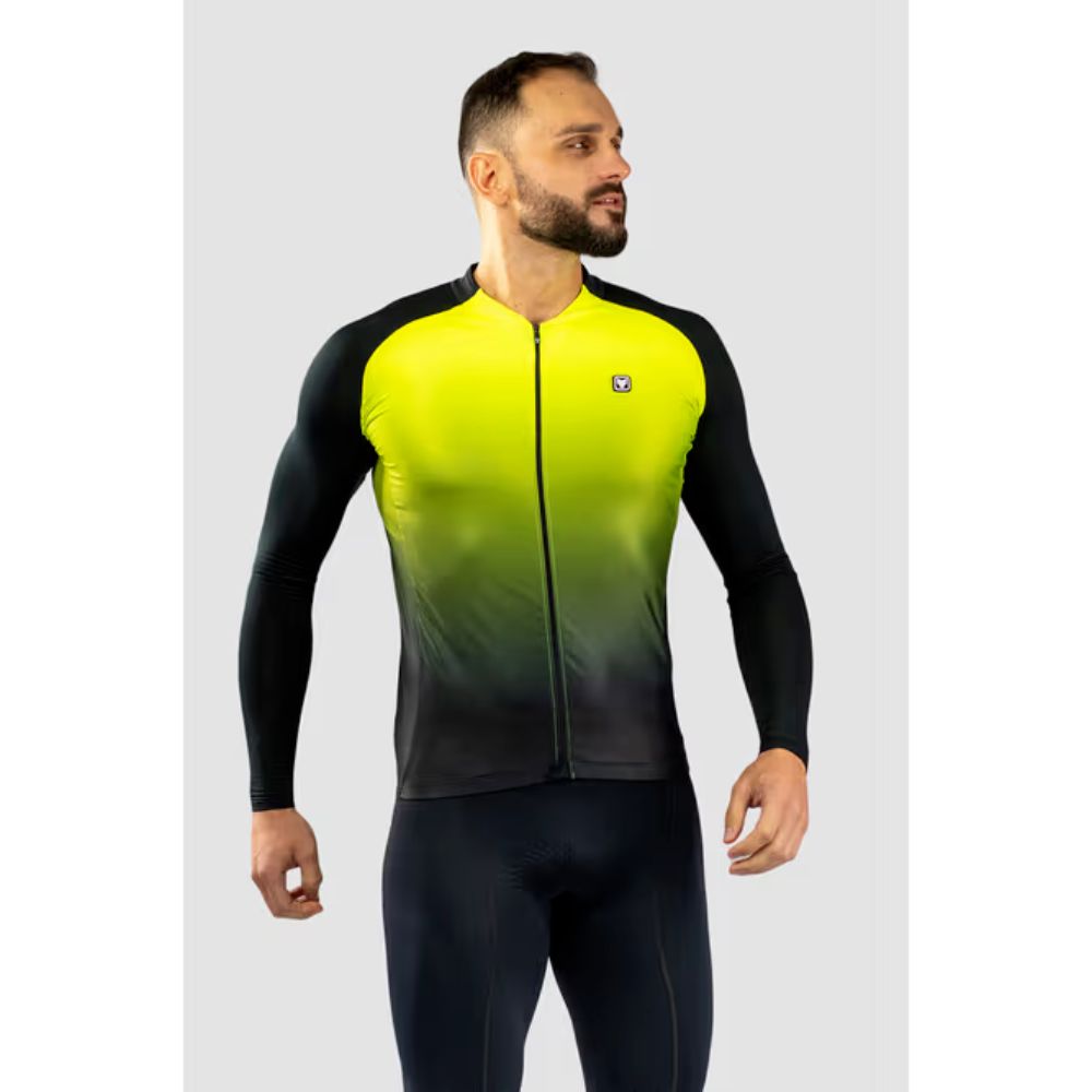 CAMISA CICLISMO FREE FORCE START MANGA LONGA GRADIENT PELUCIADA