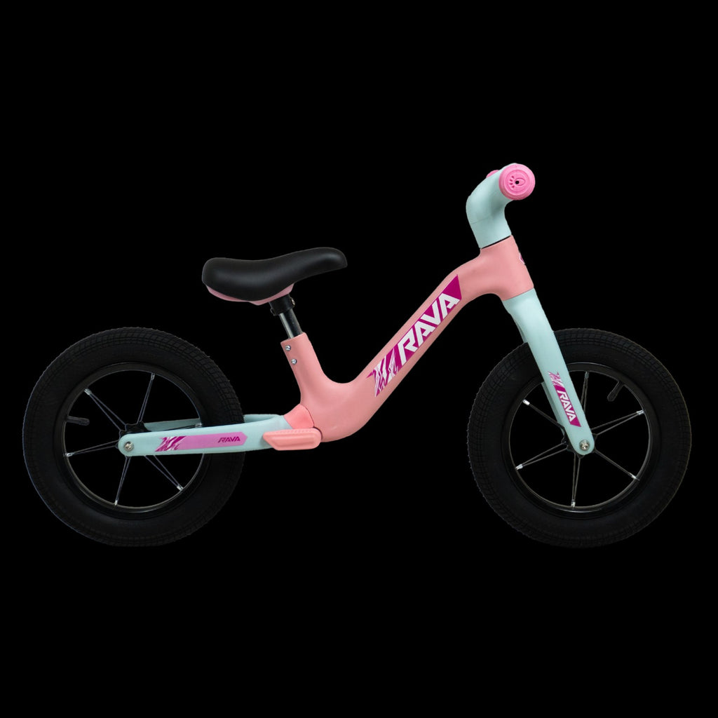 BICICLETA DE EQUILÍBRIO RAVA BALANCE BUDDY II ARO 12 ROSA/BRANCO