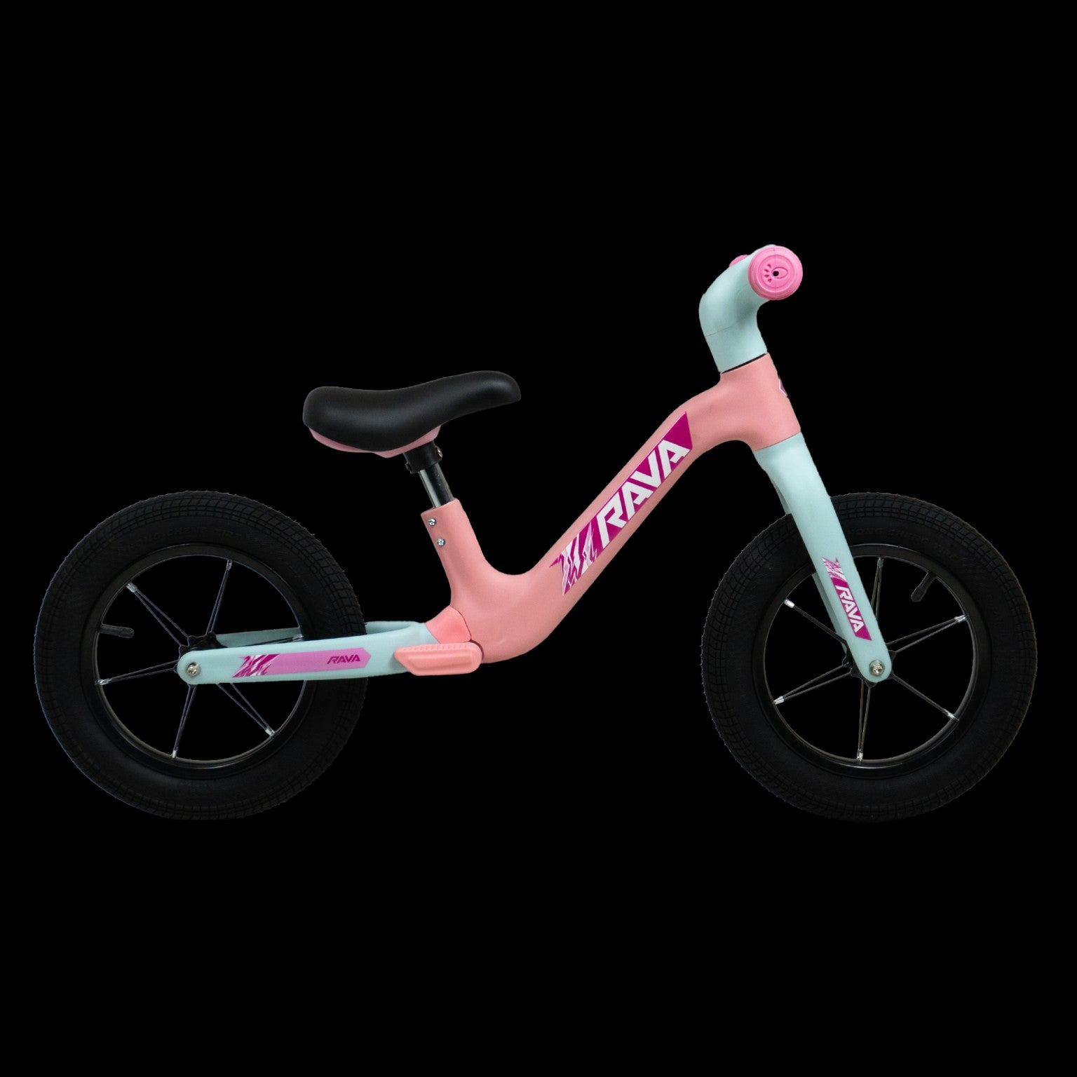 BICICLETA DE EQUILÍBRIO RAVA BALANCE BUDDY II ARO 12 ROSA/BRANCO