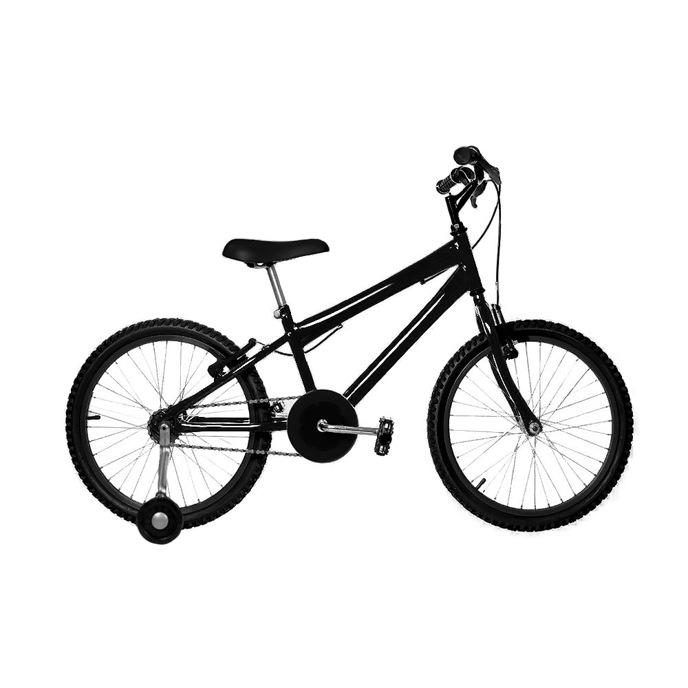 BICICLETA 16 AÇO C/ RODA LATERAL E ARO ALUMÍNIO FEMININA