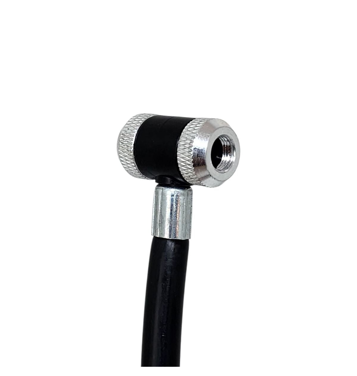 Bomba De Ar Elleven Mini Barril Aluminio Bico Duplo Mangueira Articulada Interna 100 Psi