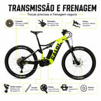 BICICLETA 29 CALOI E-VIBE LIFT ELÉTRICA VERDE TAMANHO M