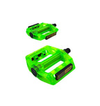 PEDAL PLATAFORMA 9/16 ESFERADO ACRÍLICO COM REFLETOR TRANSPARENTE VERDE