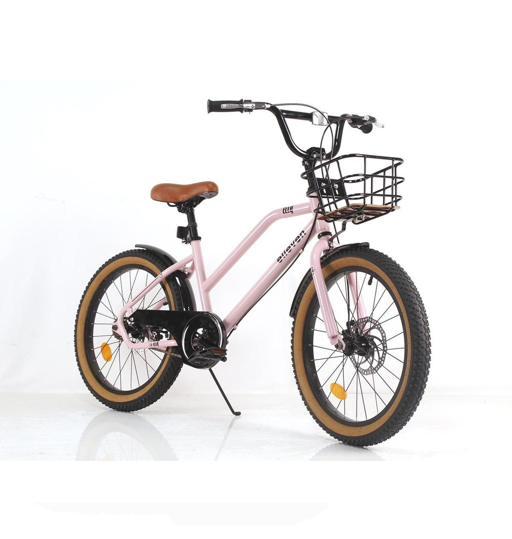 Bicicleta Urban Elly Aro 20 Com Cesta Rosa/Preta