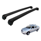 RACK DE TETO LONG LIFE SPORT ALUM. P/ FIAT SIENA 4 PORTAS EXCETO GRAND SIENA  (PFP-4) - PRETO