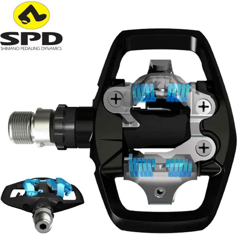 PEDAL 9/16 CLIP PLATAFORMA SHIMANO ED500 COM TAQUINHO - PRETO