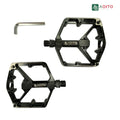 PEDAL MTB PLAT C/TRAVA  ALUM 9/16 BLACK PIANO Marca:AOITO