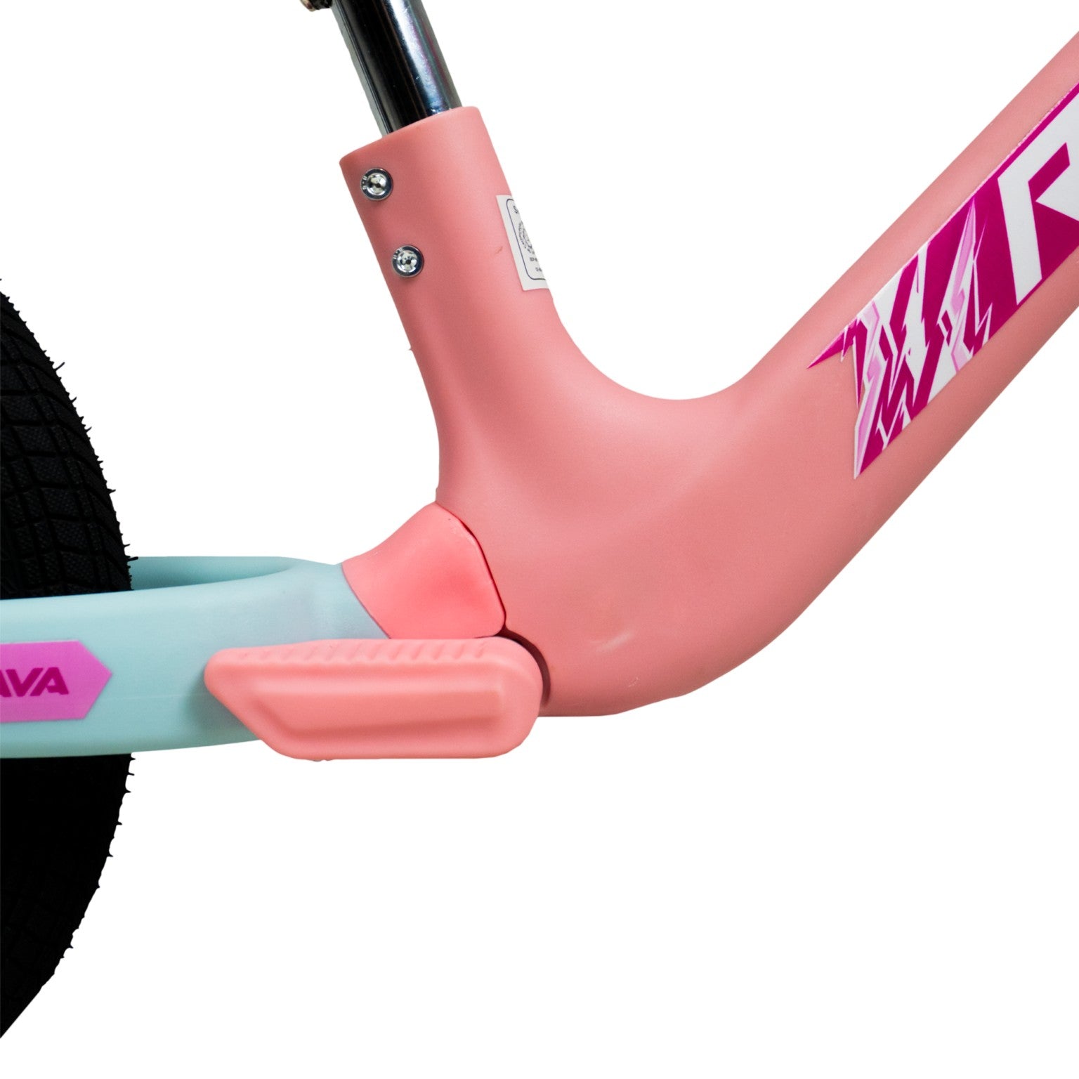 BICICLETA DE EQUILÍBRIO RAVA BALANCE BUDDY II ARO 12 ROSA/BRANCO