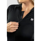 Camisa Ciclismo Free Force Feminina Start Manga Longa Black Peluciada