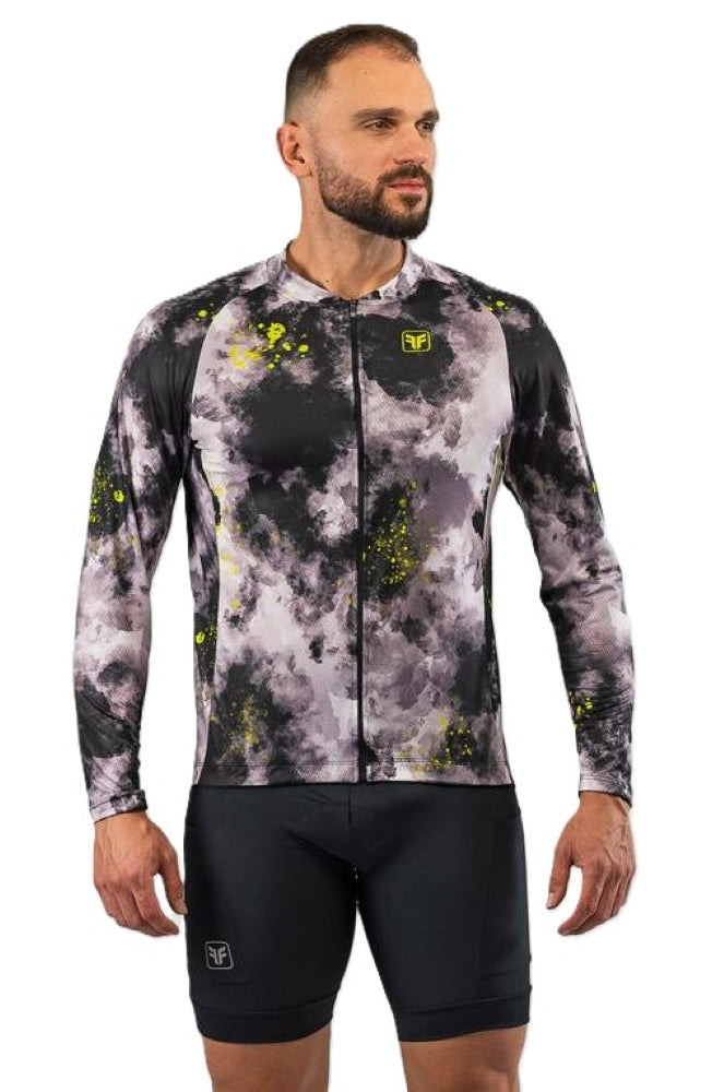 CAMISA DE CICLISMO FREE FORCE MASCULINA BASIC MANGA LONGA CLOUD 2024