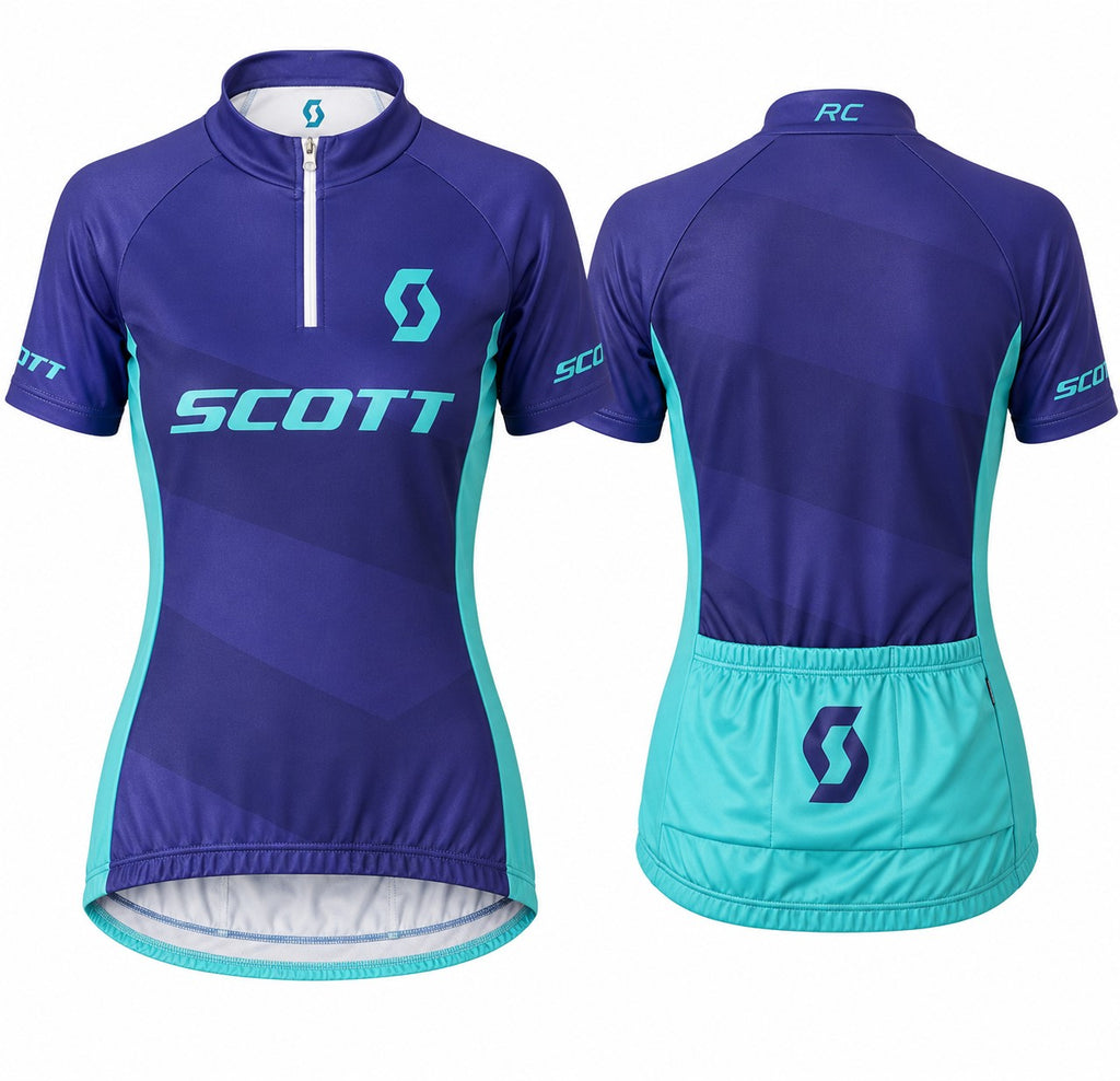 CAMISA CICLISMO FEMININO LE TOUR DE FRANCE SCOTT LILAS/TURQUESA