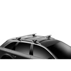 SUPORTE DE BARRA THULE EVO RAISED RAIL P/ LONGARINAS (7104) - PRETO