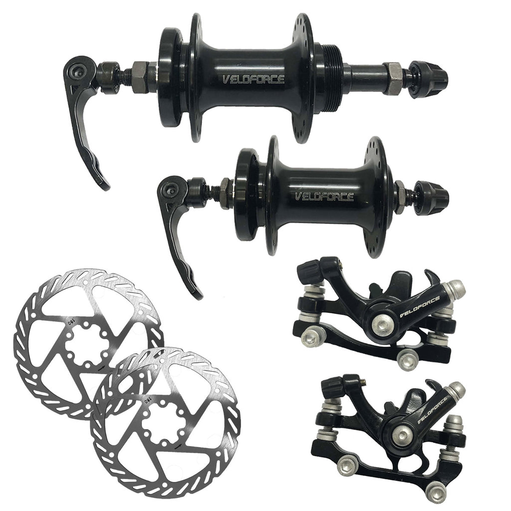 FREIO A DISCO VELOFORCE C/CUBO 36F ALUMINIO ESFERA S/ALAVANCAS C/ROTOR 160MM