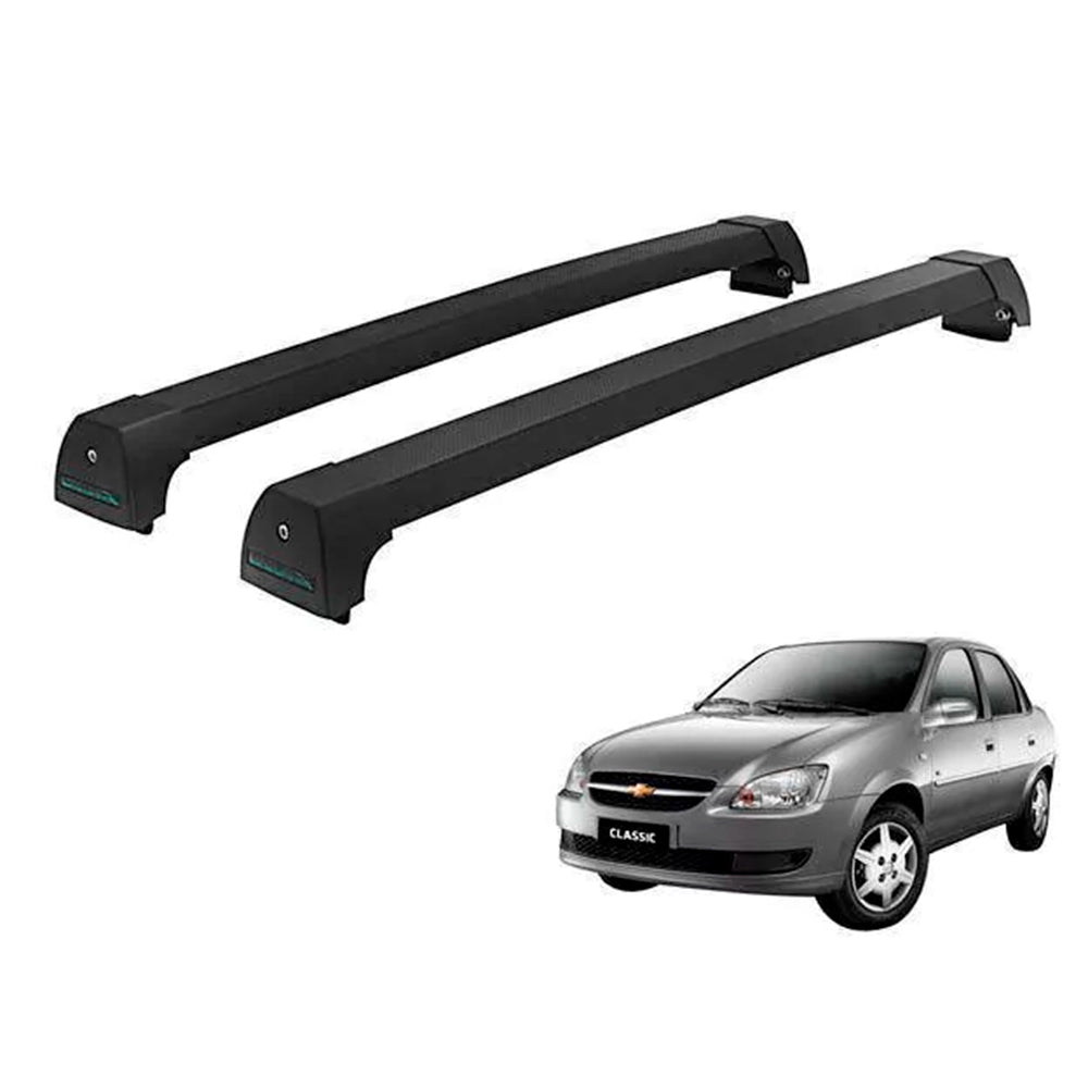 RACK LONG LIFE SPORT ALUM. PRETO P/ CHEVROLET CLASSIC - 2/4 PORTAS (PCs)