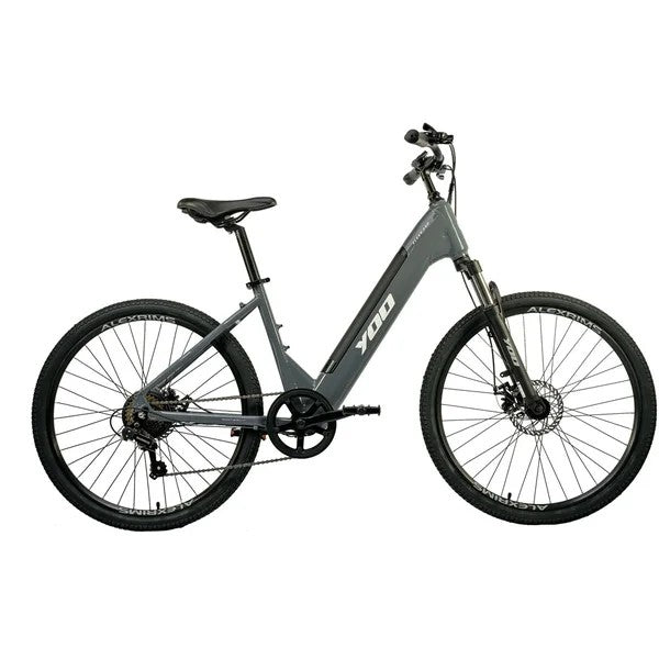 BICICLETA ELÉTRICA YOO FLEEK ARO 26 TOURNEY 7V GRAFITE/BRANCO