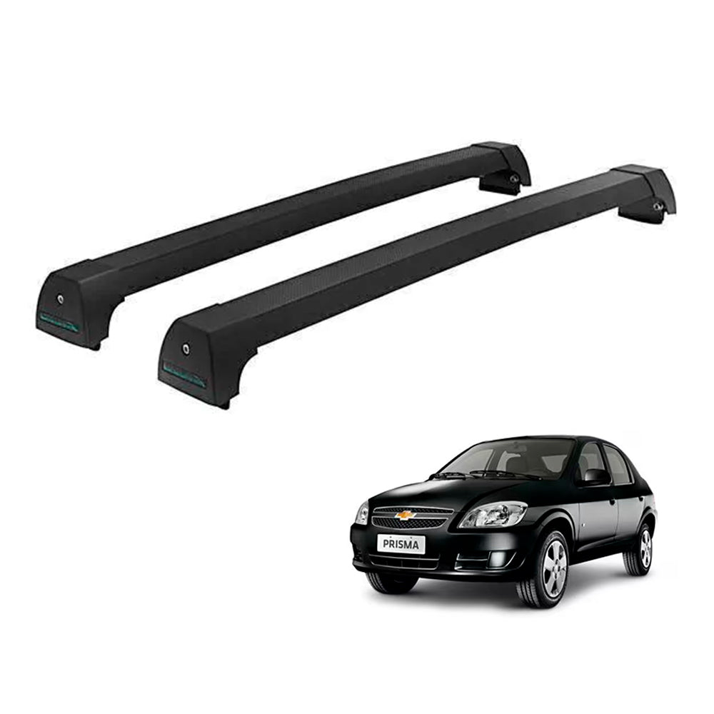 RACK LONG LIFE SPORT ALUM. PRETO P/ CHEVROLET PRISMA - ATÉ 2012 (PCs)