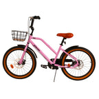BICICLETA ELLEVEN URBAN ELLY ARO 20" COM CESTA ROXA/PRETA