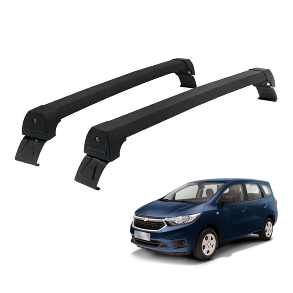 RACK LONG LIFE SPORT ALUM. PRETO P/ CHEVROLET SPIN S/ LONGARINA (PSpn) - PRETO