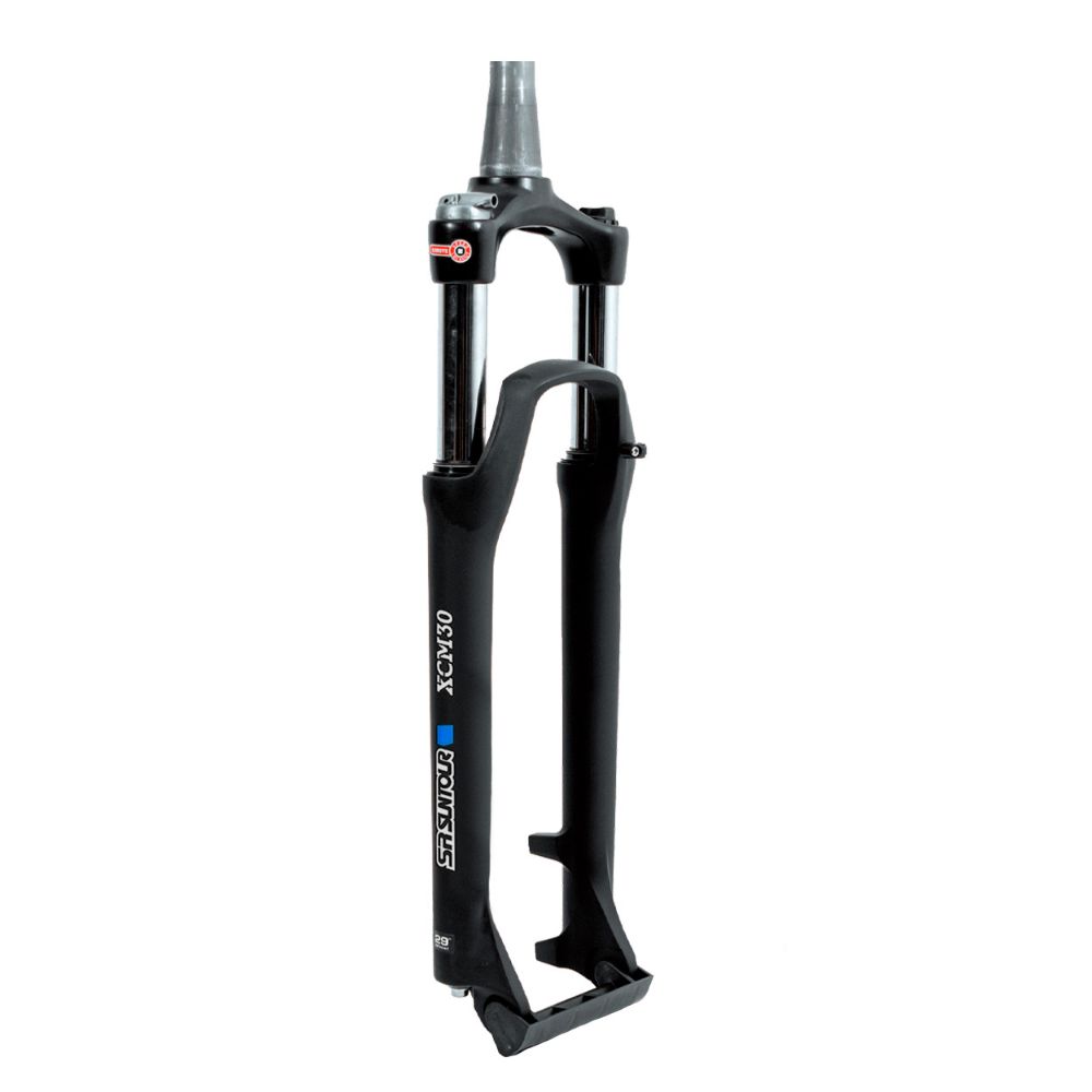 SUSPENSÃO DE BICICLETA 29 AHEAD SUNTOUR XCM30 TAPERED 100MM TRAVA REMOTA - PRETO - TAPERED