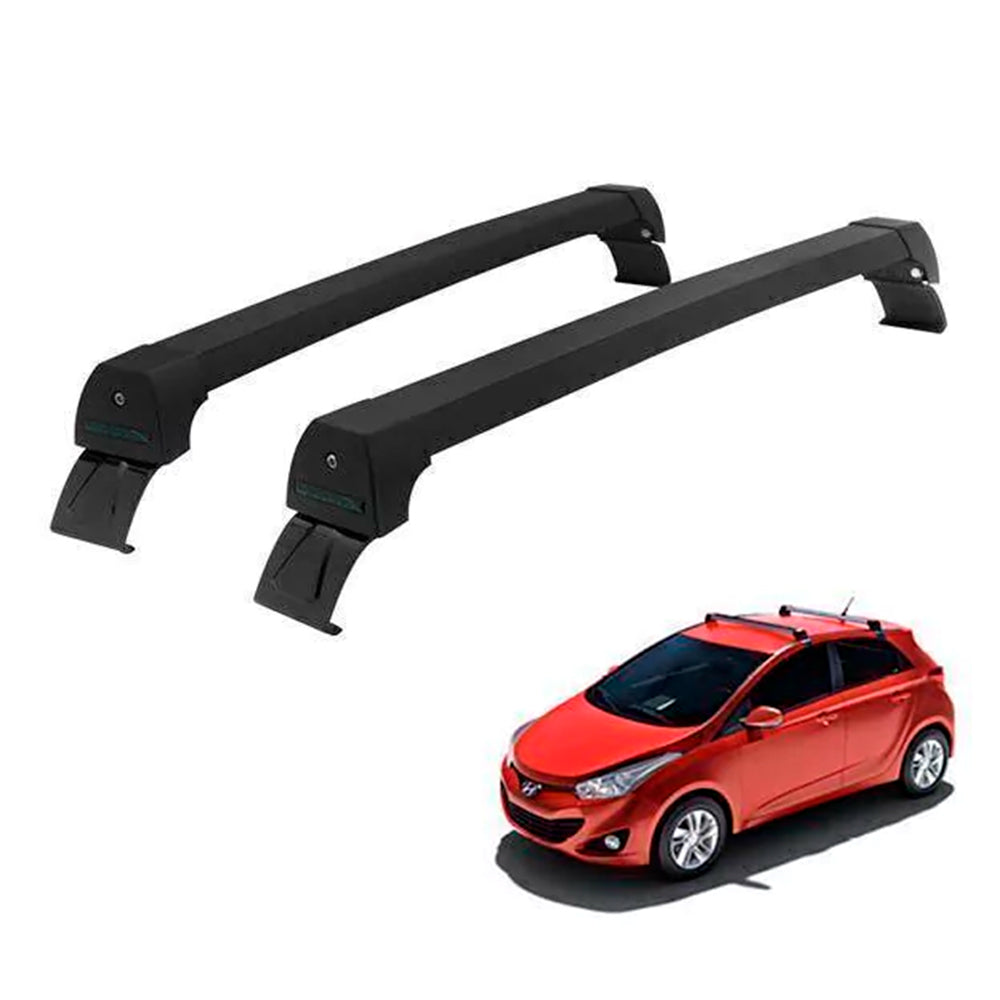 RACK LONG LIFE SPORT ALUM. PRETO P/ HYUNDAI HB20 HATCH- ATÉ 2019 (PHB20)