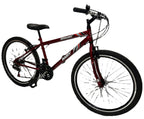Bicicleta 26 Aço 21v C/ Aro Aero E Freio Alumínio Masculina