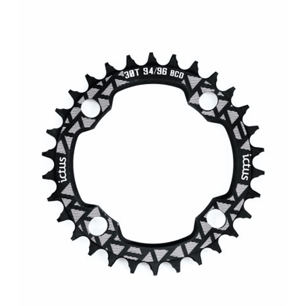 COROA ICTUS NARROW WIDE BCD 94/96MM 4 FUROS AL. 7075 (12V) 32D - PRETO