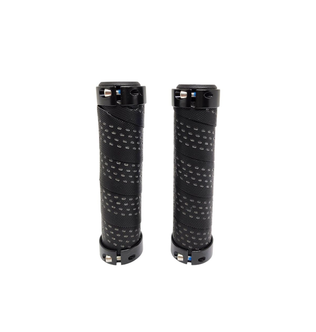 Manopla Mtb Em Eva Com Trava 130mm Elleven Preto/Cinza