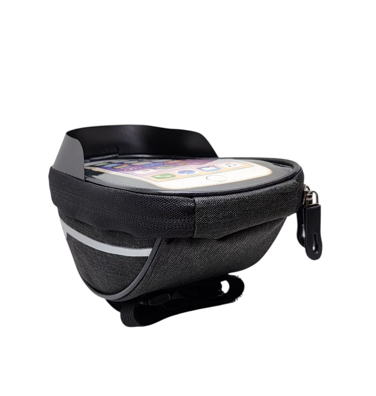 Bolsa De Sup. Guidão 1,4 Lt Impermeável C/ Zíper Porta Celular Touch Preto