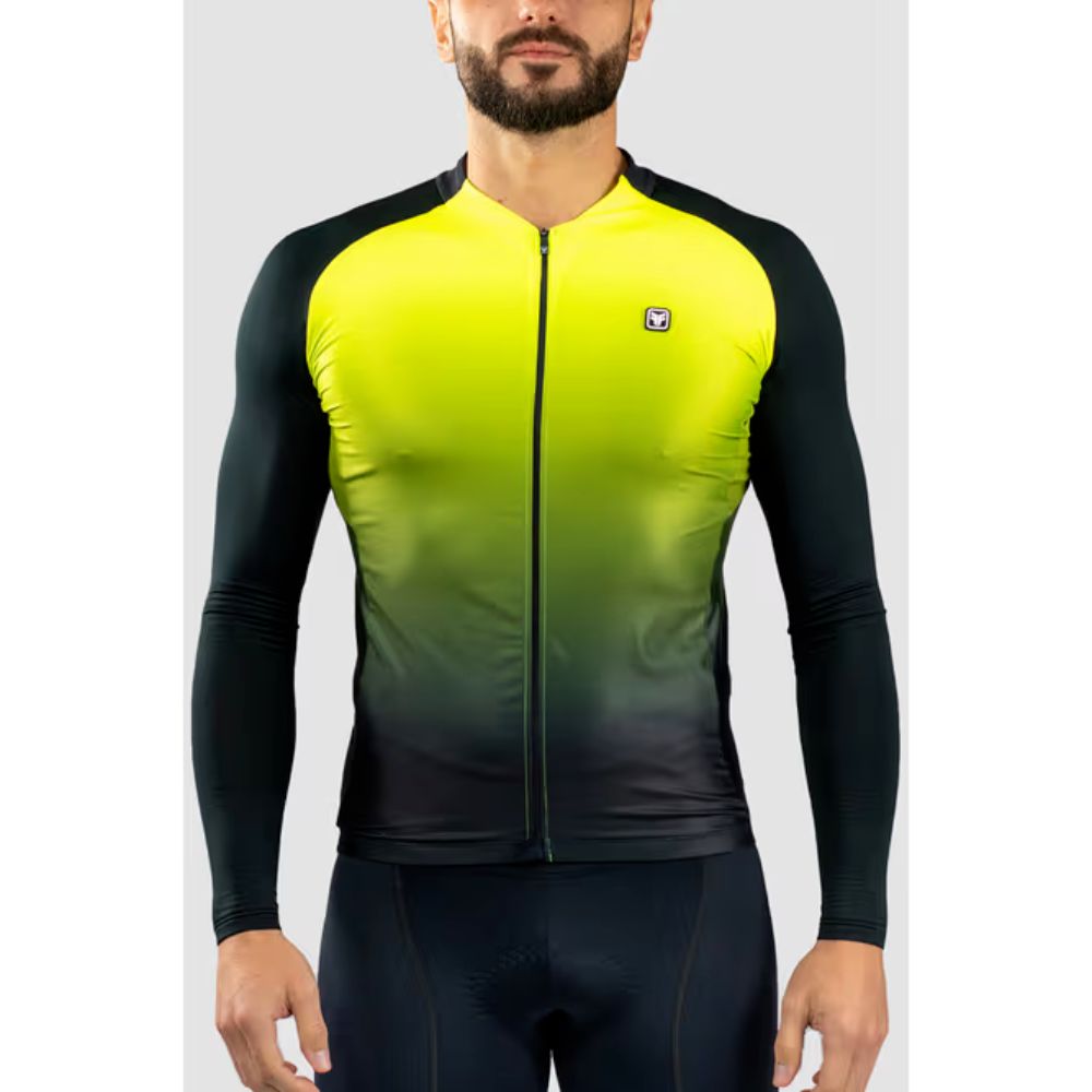 CAMISA CICLISMO FREE FORCE START MANGA LONGA GRADIENT PELUCIADA