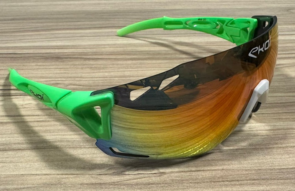 OCULOS DE CICLCISMO ESTRADA EKOI VERDE SHOWROOM MOSTRUARIO