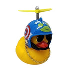 BUZINA SILICONE PATO COM CAPACETE AZUL CAPITÃO AMÉRICA