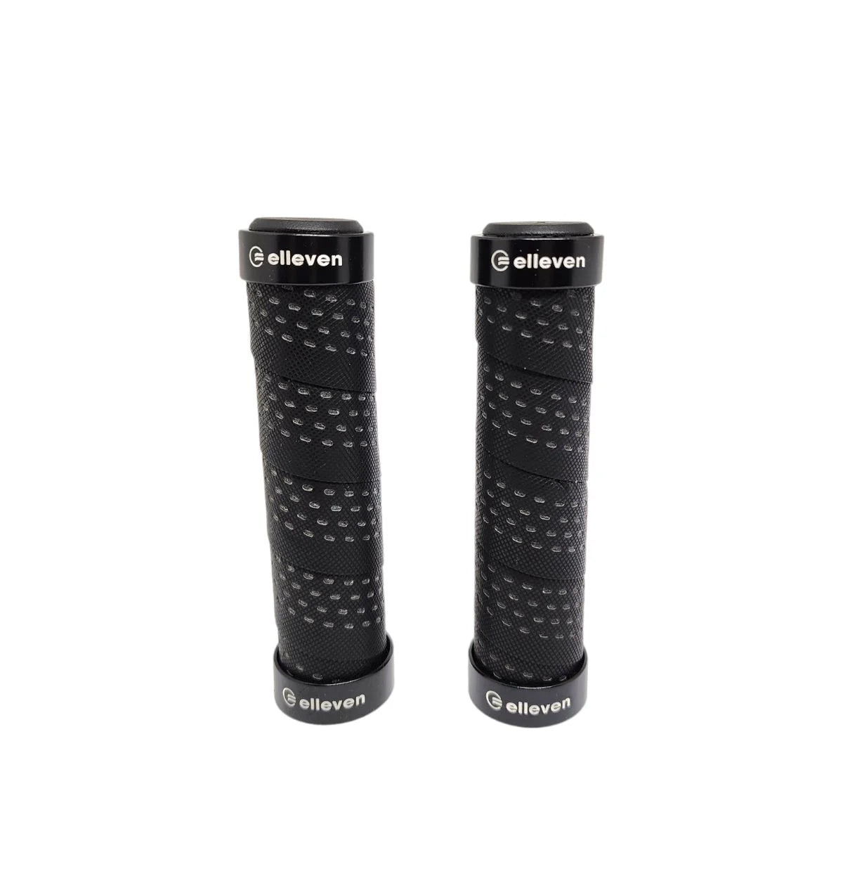 MANOPLA MTB EM EVA COM TRAVA 130MM ELLEVEN PRETO/CINZA
