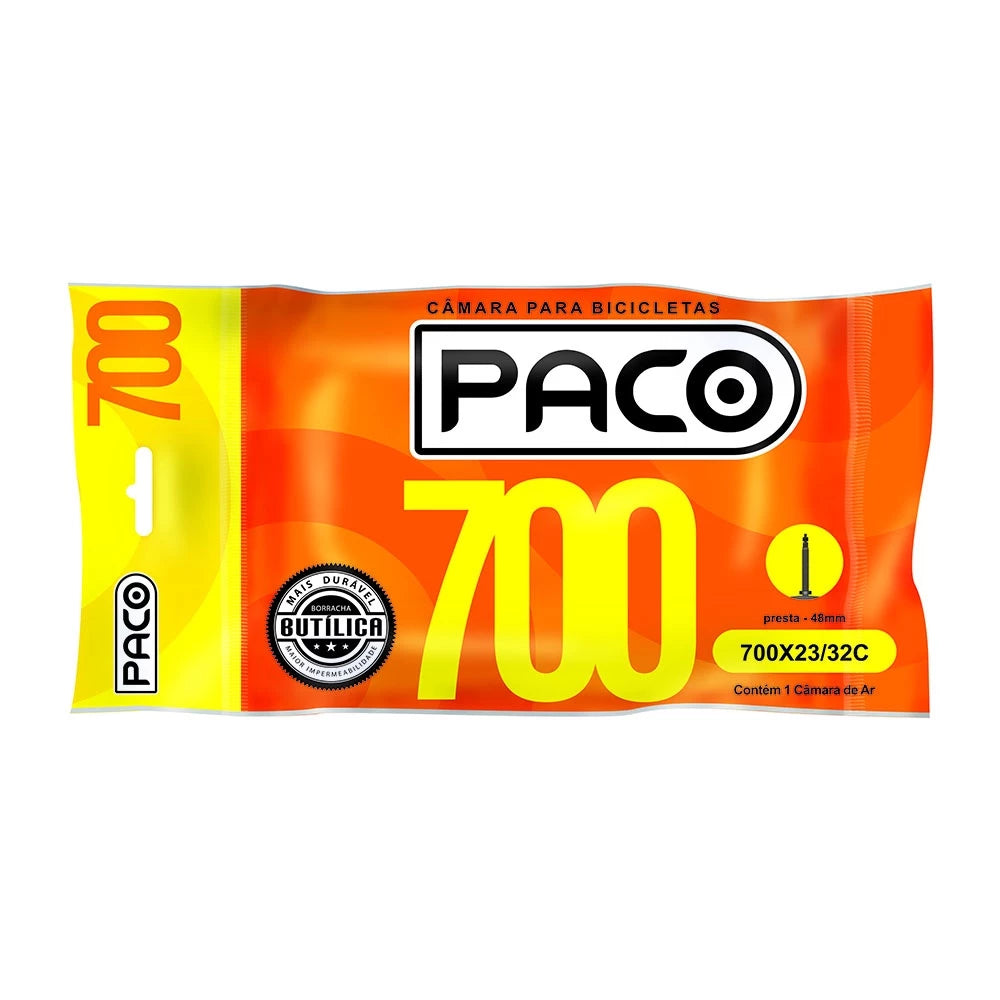 Camara 700x25c Paco 48mm Fv Valvula Fina