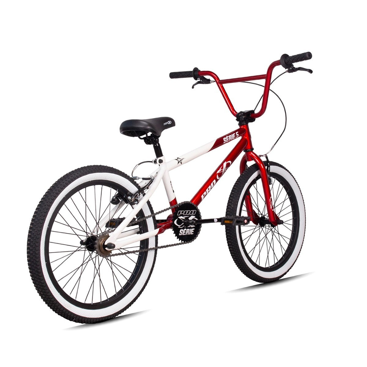 BICICLETA 20 PRO-X BMX SERIE 5 LIMITED VERMELHO MET/BRANCO