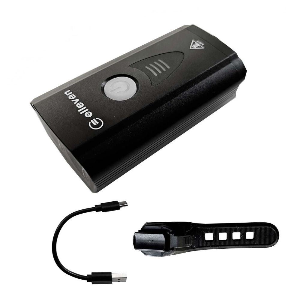 FAROL LED ELLEVEN SUPER 900 LUMENS RECARREGÁVEL USB - PRETO