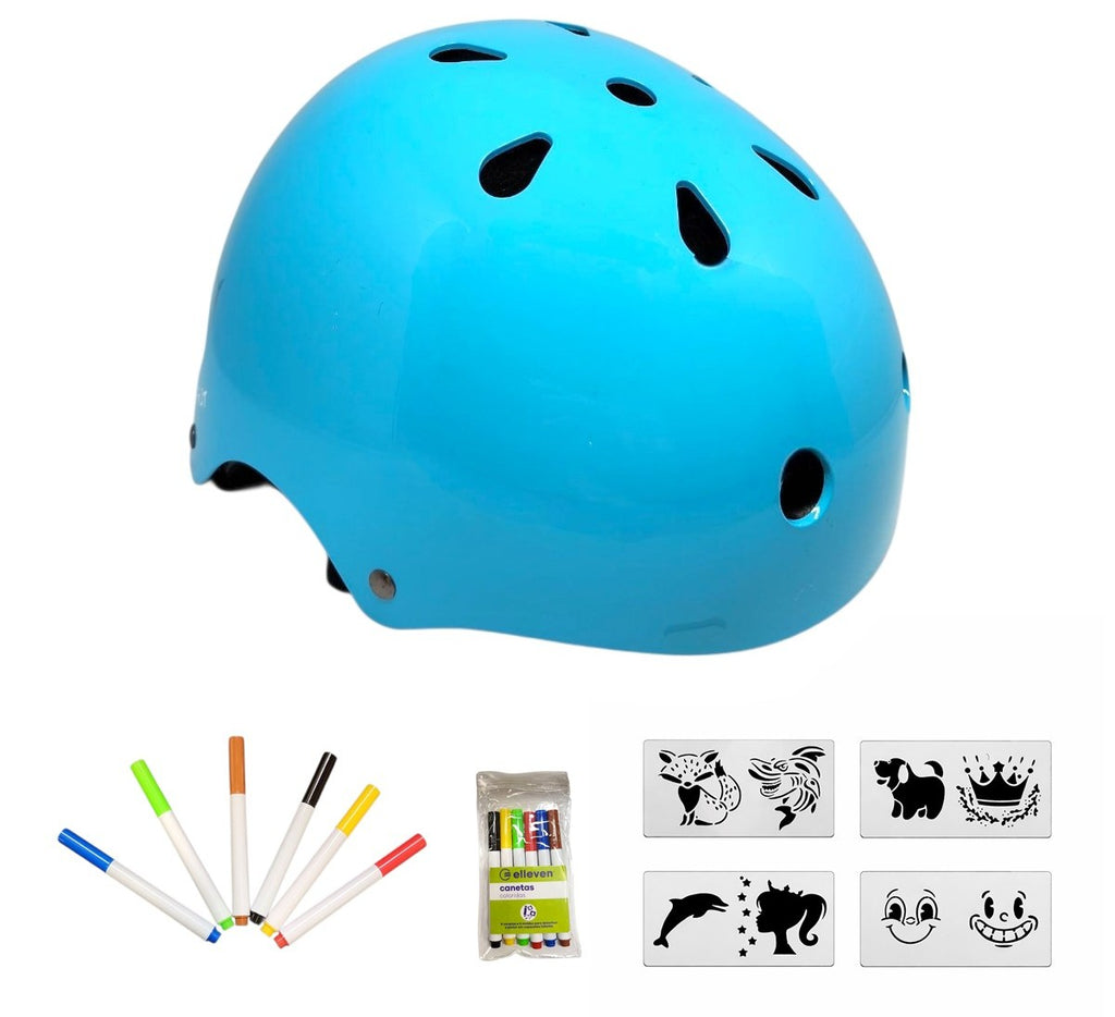 CAPACETE INFANTIL BOOBIE GOODS TAMANHO ÚNICO AZUL