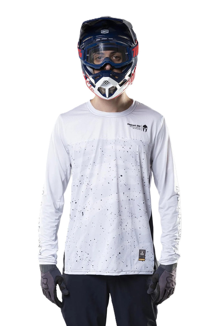 CAMISA JERSEY AIR PHANTOM | HELMET SW | MANGA LONGA - BRANCO / G