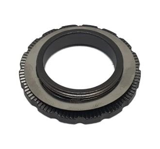 TAMPA DO ROTOR SHIMANO CENTER LOCK EXTERNO ALUM PRETO C/ LETRAS